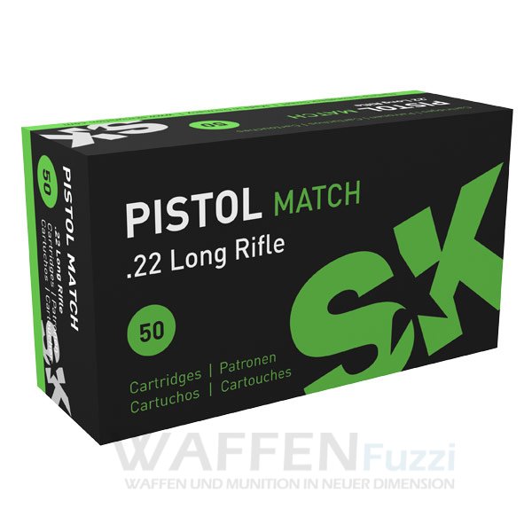 SK Schönebeck Pistol Match KK-Munition Kaliber .22lr für Wettkampf und Training