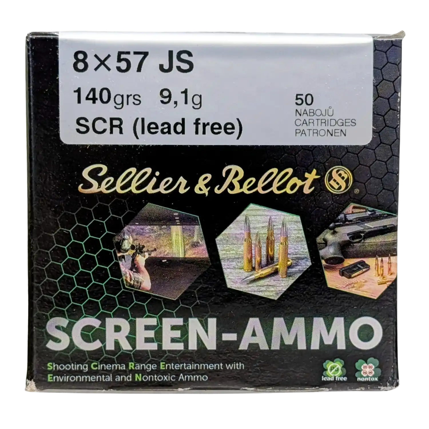 S&B 8x57IS Screen-Ammo SCR Zink 140gr 50 Schuss