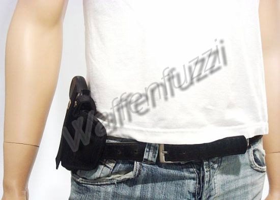 b327a3d708bca50485c9681ed5809bd6 Gürtelholster für mittlere Pistolen für Links- u. Rechtshänder