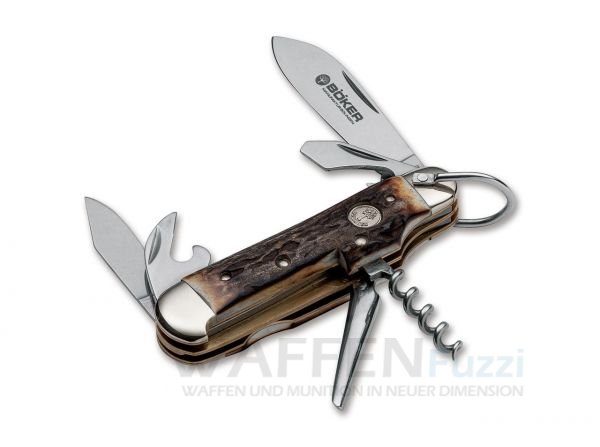 Hirschhorn-Sportmesser Böker Sportmesser aus Hirschhorn Klinge aus 4034er Stahl