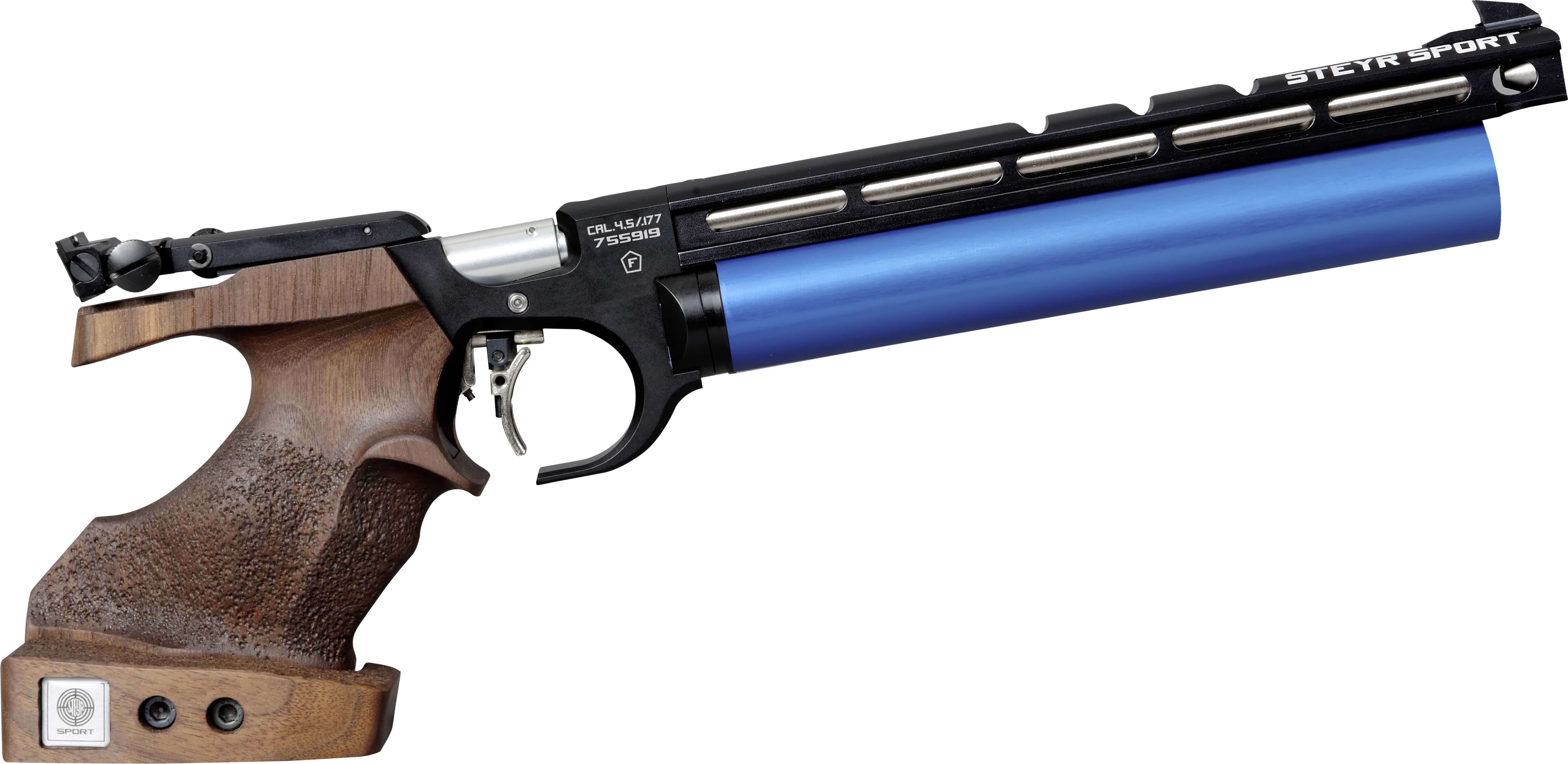 Steyr Luftpistole EVO10 Schwarz mit blauer Kartusche 4,5mm Diabolo