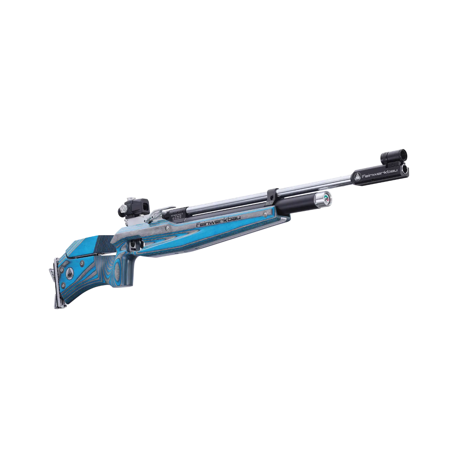 Feinwerkbau 800 Universal Kaliber 4,5mm Schichtholz Blau I Hellgrau Modernes Blau graues Match und Sport Luftgewehr von Feinwerkbau