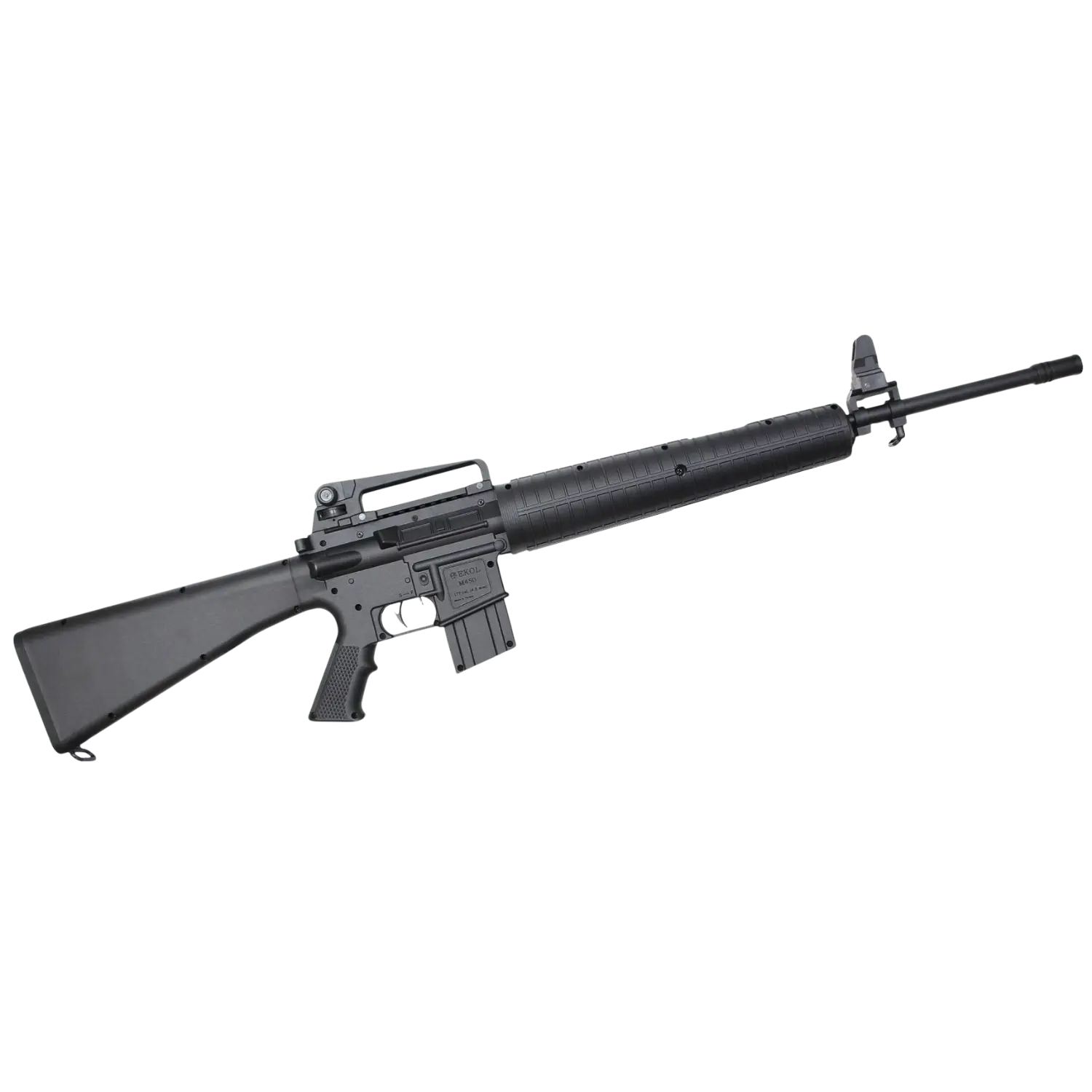 Schwarzes Luftgewehr Ekol M450 mit Knicklauf, 4,5 mm Diabolo, seitliche Ansicht