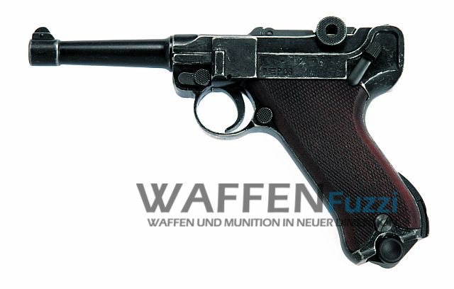 c797308fc6c57f69e2e8d7a285ad664c ME P08 Schreckschusswaffe 9mm antik-look mit Holzgriff