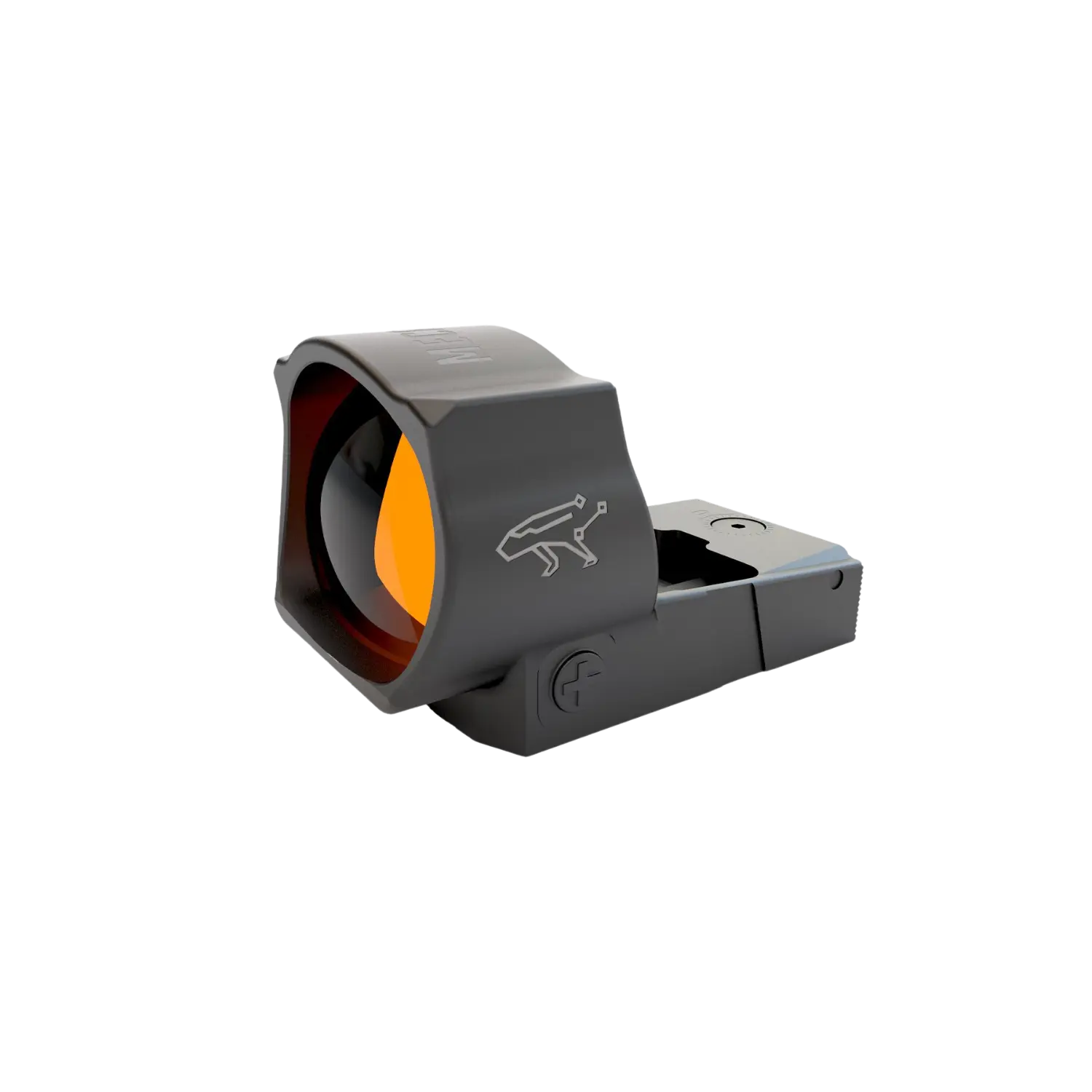 MECANIK MO3 Reflex Sight mit 6 MOA Schwarzes Mekanik MO3 Red Dot Zielgerät mit rechteckigem Sichtfenster und weißem Logo auf der Seite.