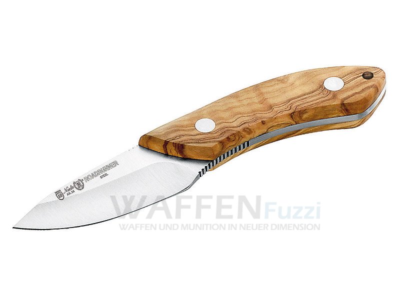 127208 Nieto Gürtelmesser Roadrunner Klinge aus AN.58 Stahl Olivenholz