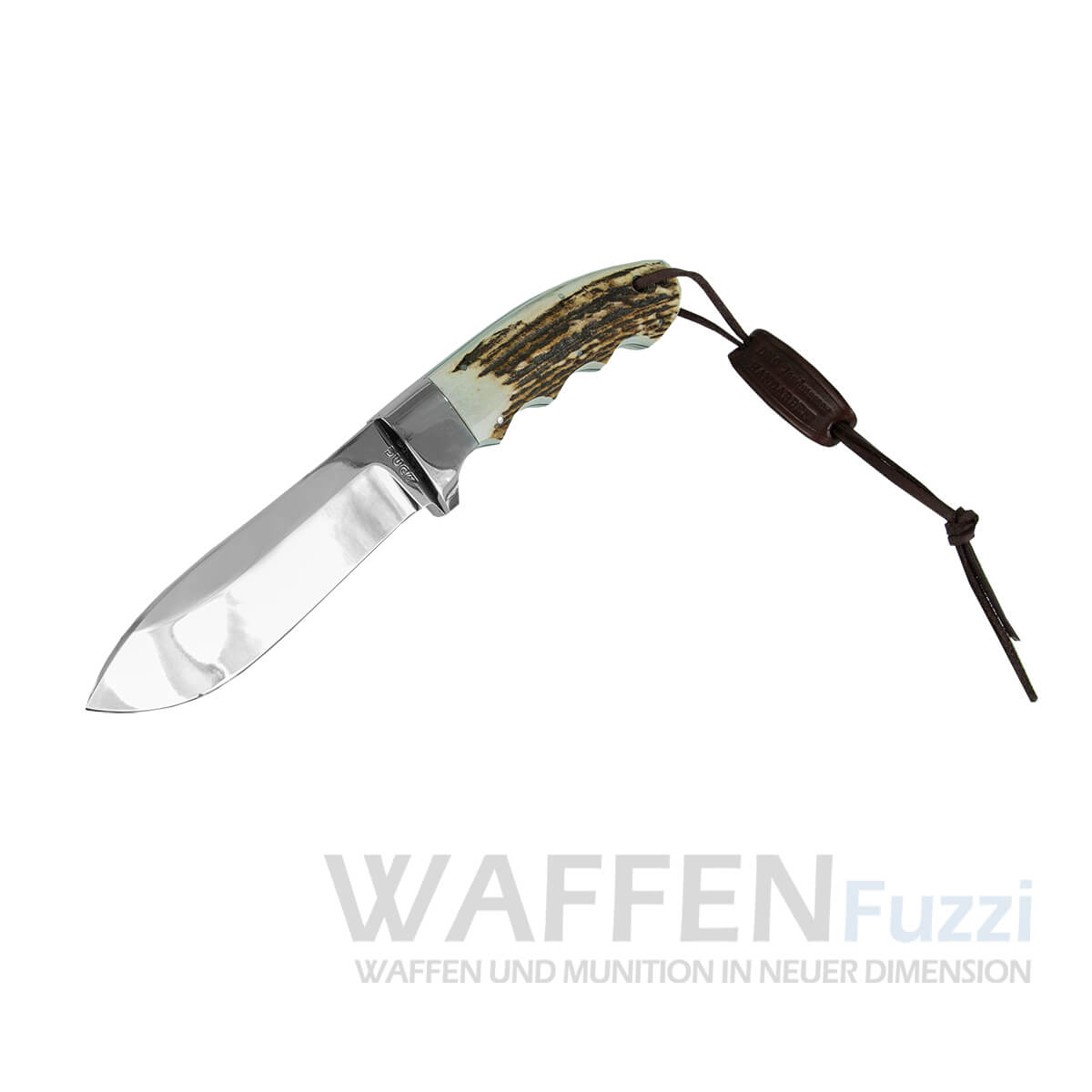 DNC-Jagdmesser-Horn DNC Jagdmesser Hubertus / Hirschhorn Böhler 440C Stahl