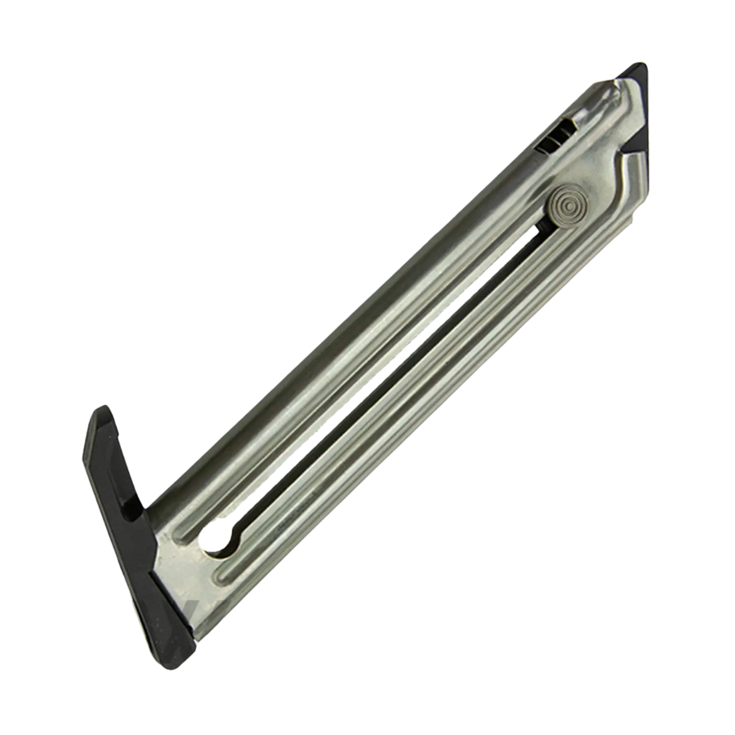 silberners Ruger Magazin 10 Schuss mit schwarzem Magazinboden
