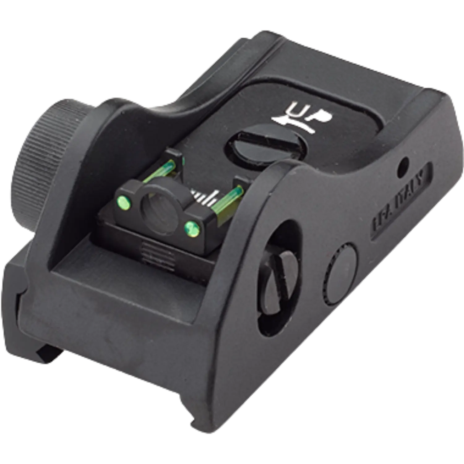 LPA Tactical Ghost-Ring-Visier mit Ø 5,0 mm Lochkimme m. Fiber-Optik für Picatinny