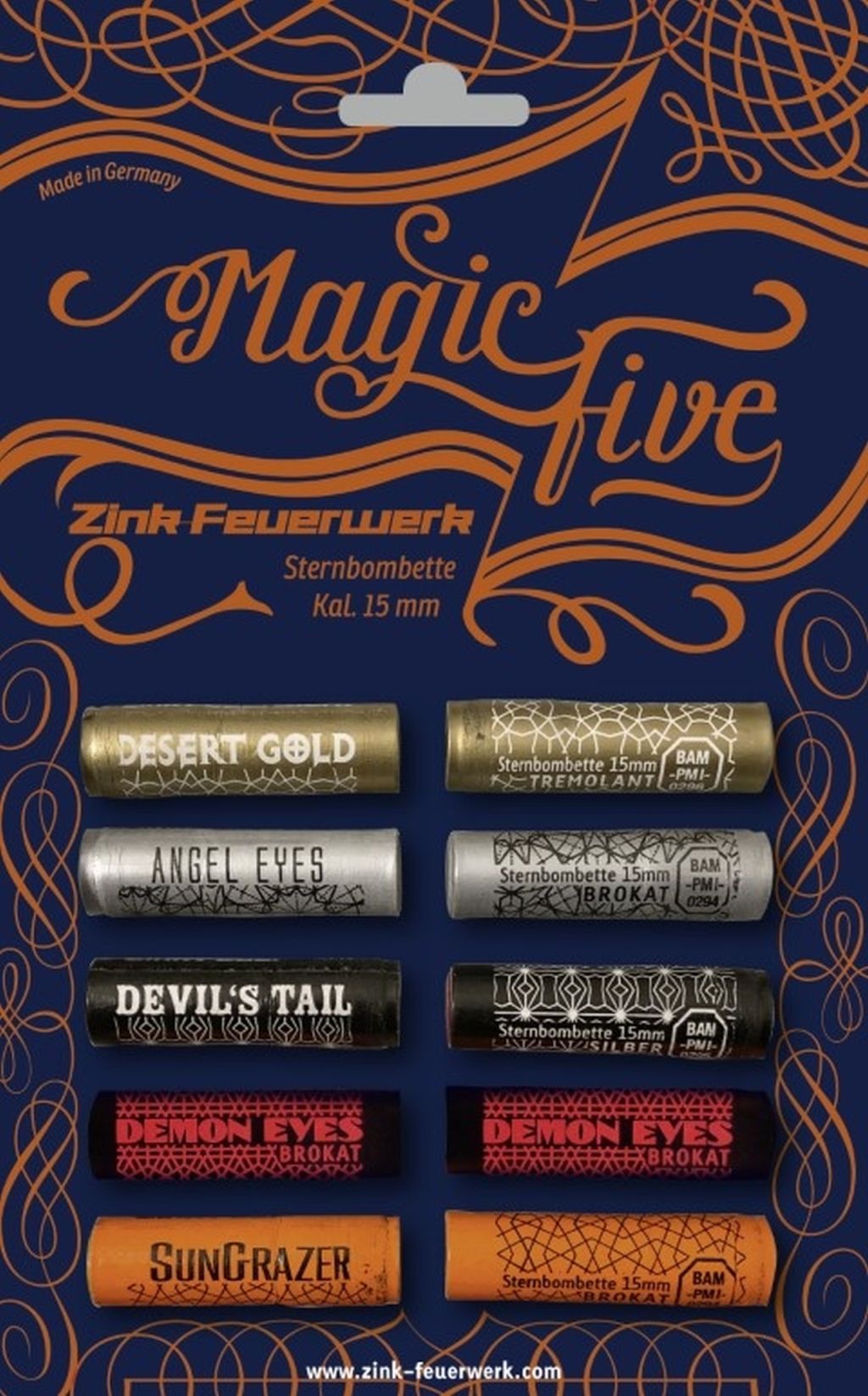 Magic Five 10 Schuss Sternbombetten Finest Zink Feuerwerk