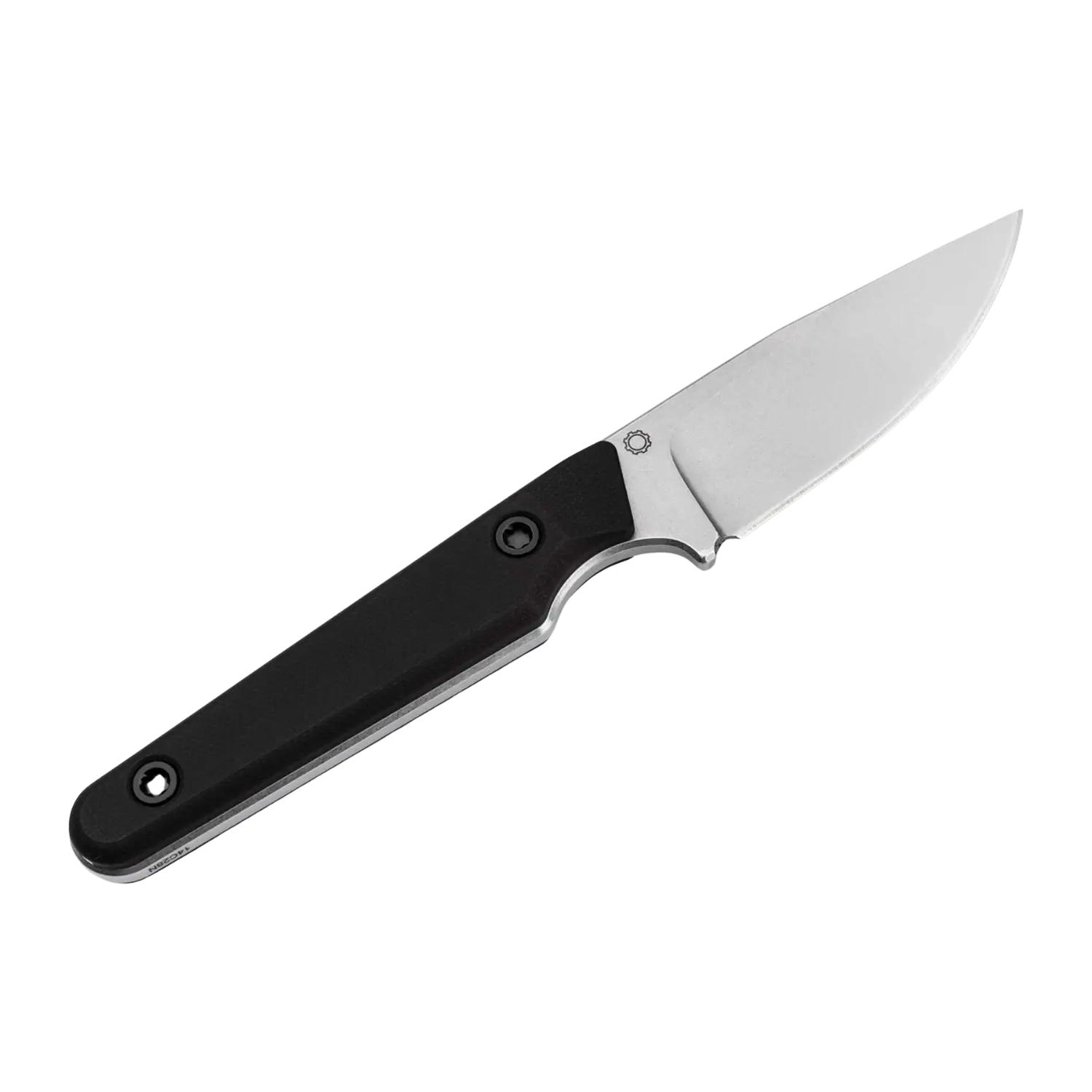 Messer Böker Plus Sentinal mit glattem, spitz zulaufendem Klingenblatt und schwarzem Griff mit zwei Schrauben
