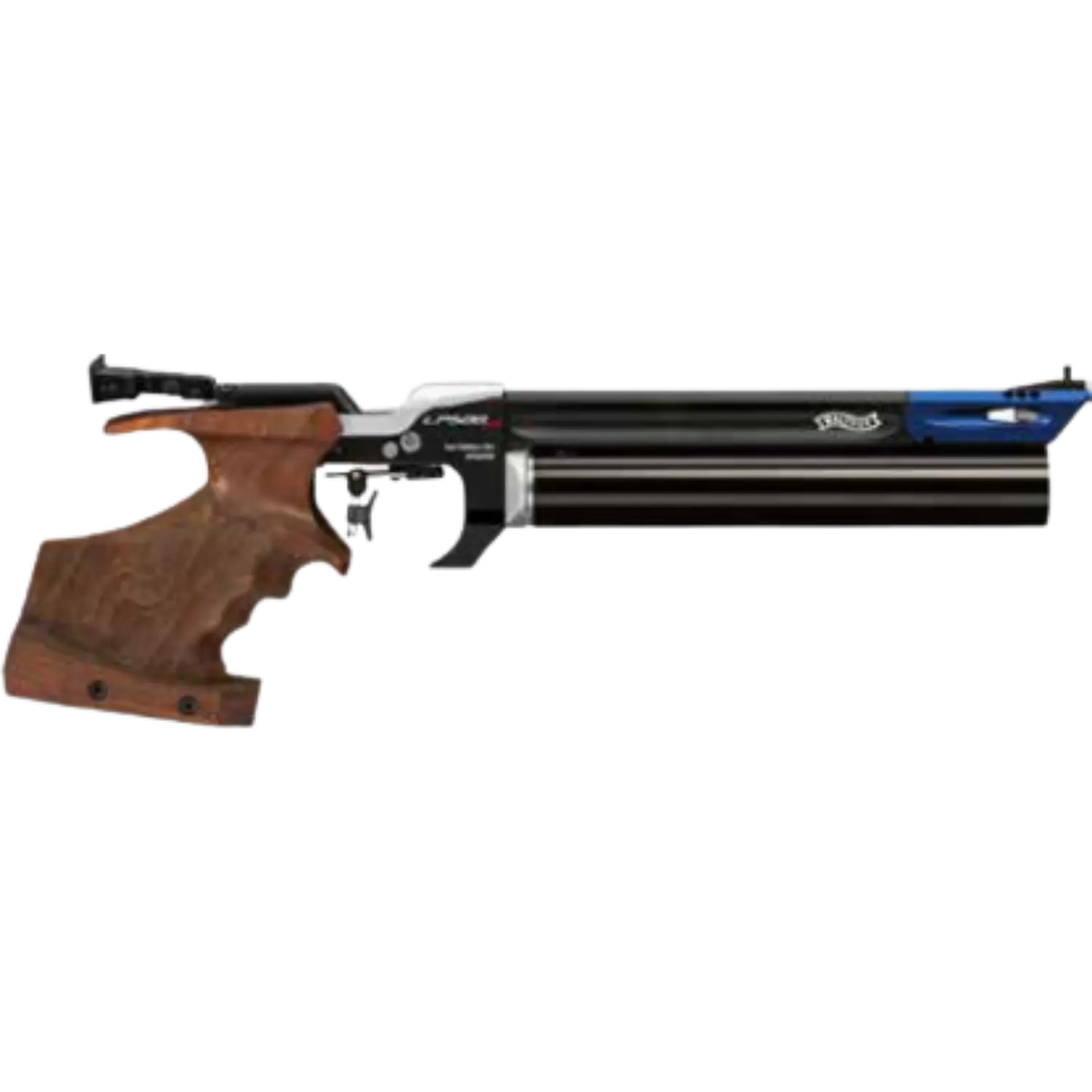 Walther LP500 Expert Luftgewehr mit mechanischem Abzug und ergonomischem Nussbaumgriff.