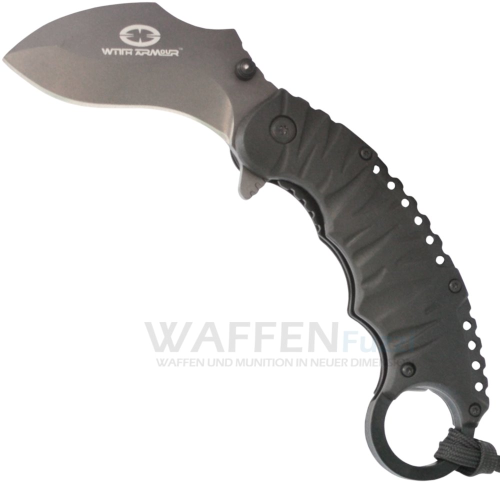 WithArmour Eagle Claw Karambit Taschenmesser Klinge 44C Stahl + Lanyard + Clip