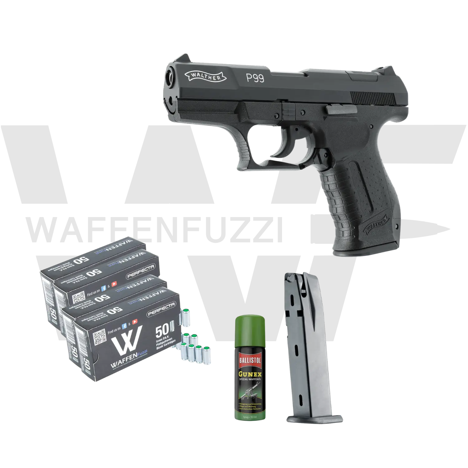 Walther P99 "M" Schreckschuss Set Kaliber 9mm PAK