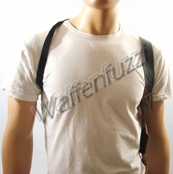 940c6792c6db548a7c347427c9afb6e3 Leder-Schulterholster für 2" Revolver Natur