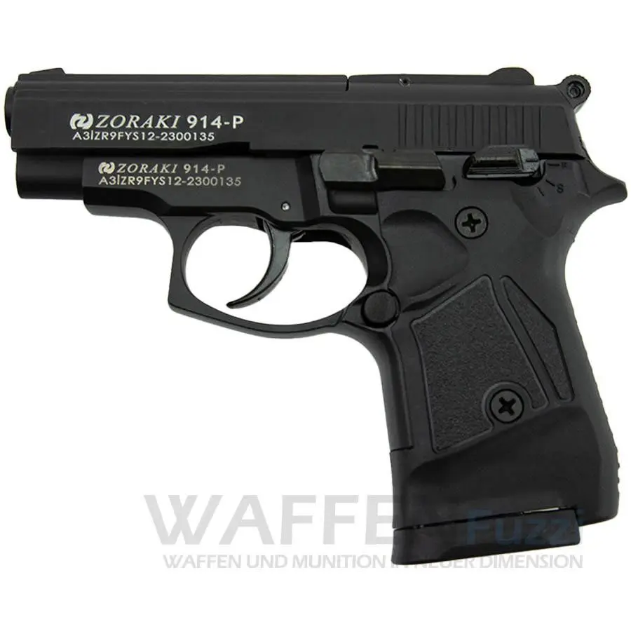 Schreckschusswaffe Zoraki 914-P, schwarze Pistole