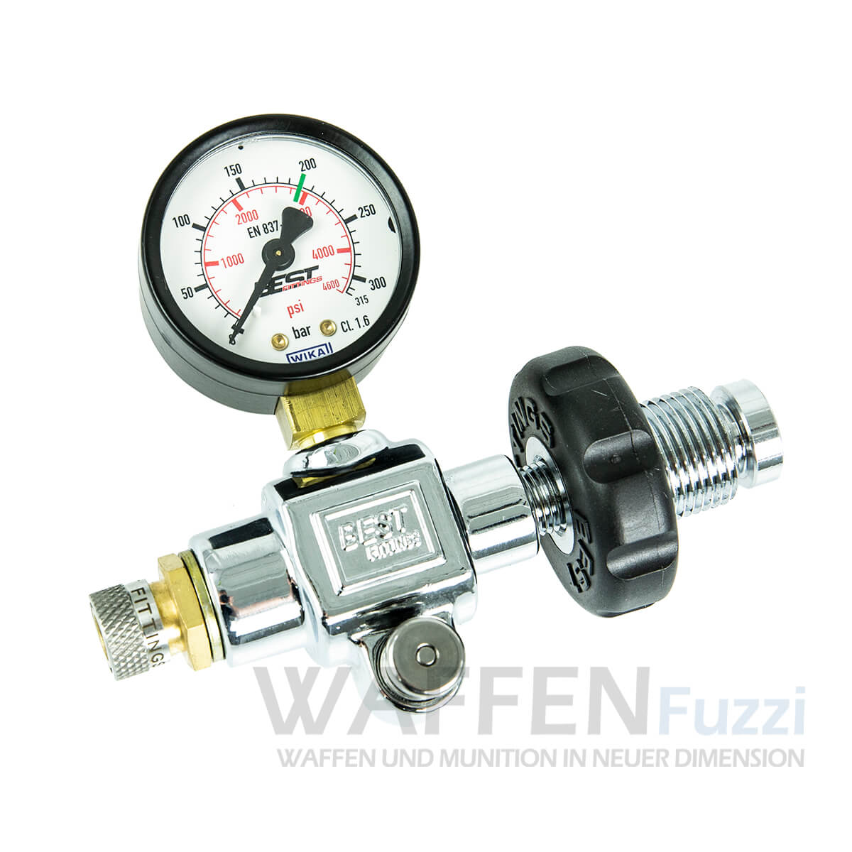 Manometer-f-r-Presslufttechnik Pressluft Manometer 200 / 300 Bar DIN Pressluftflaschen 5/8" mit Schnellkupplungsanschluss