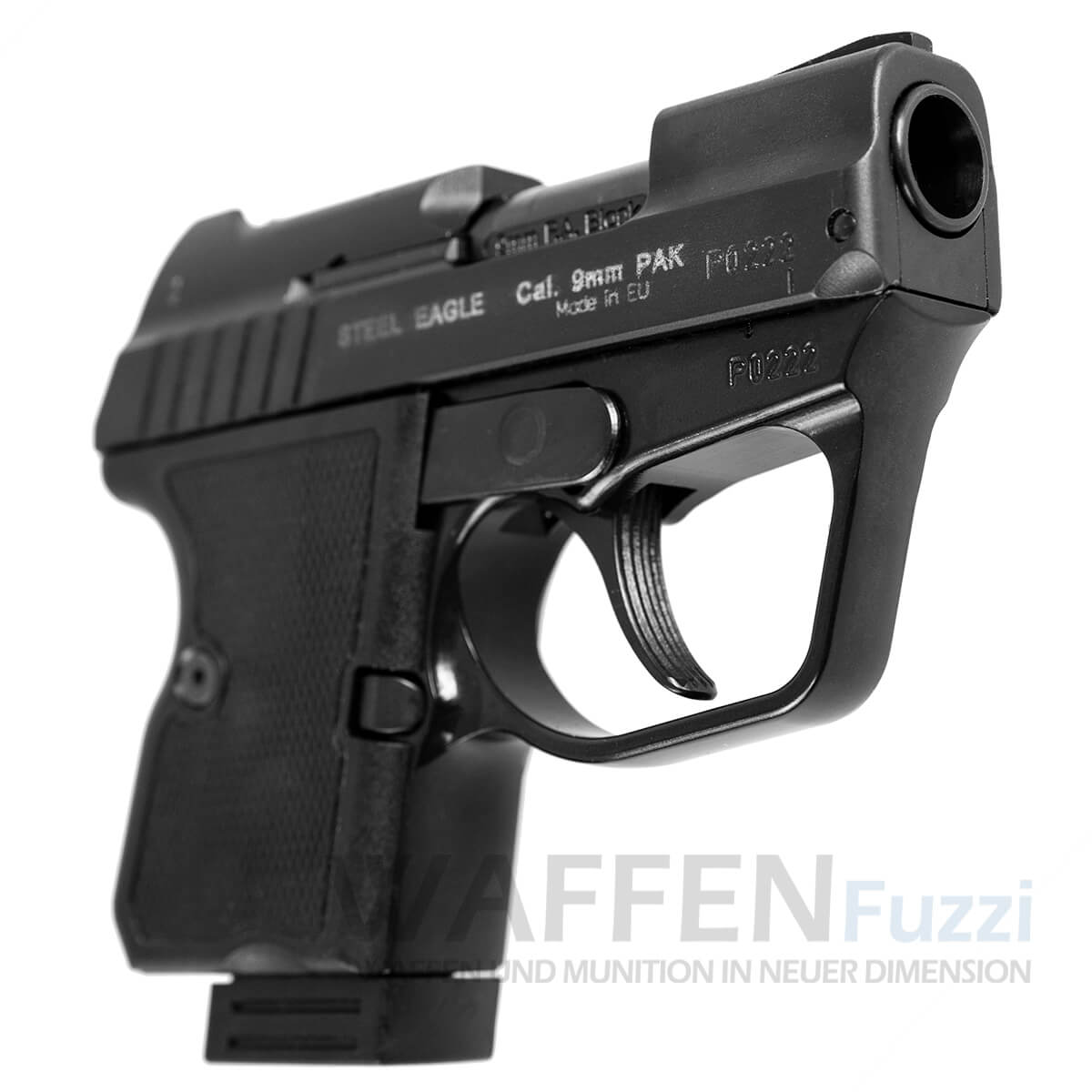 Steel-Eagle-schwarz-9mm-PAK Steel Eagle Schreckschusspistole Brüniert 9mm PAK Vollstahl