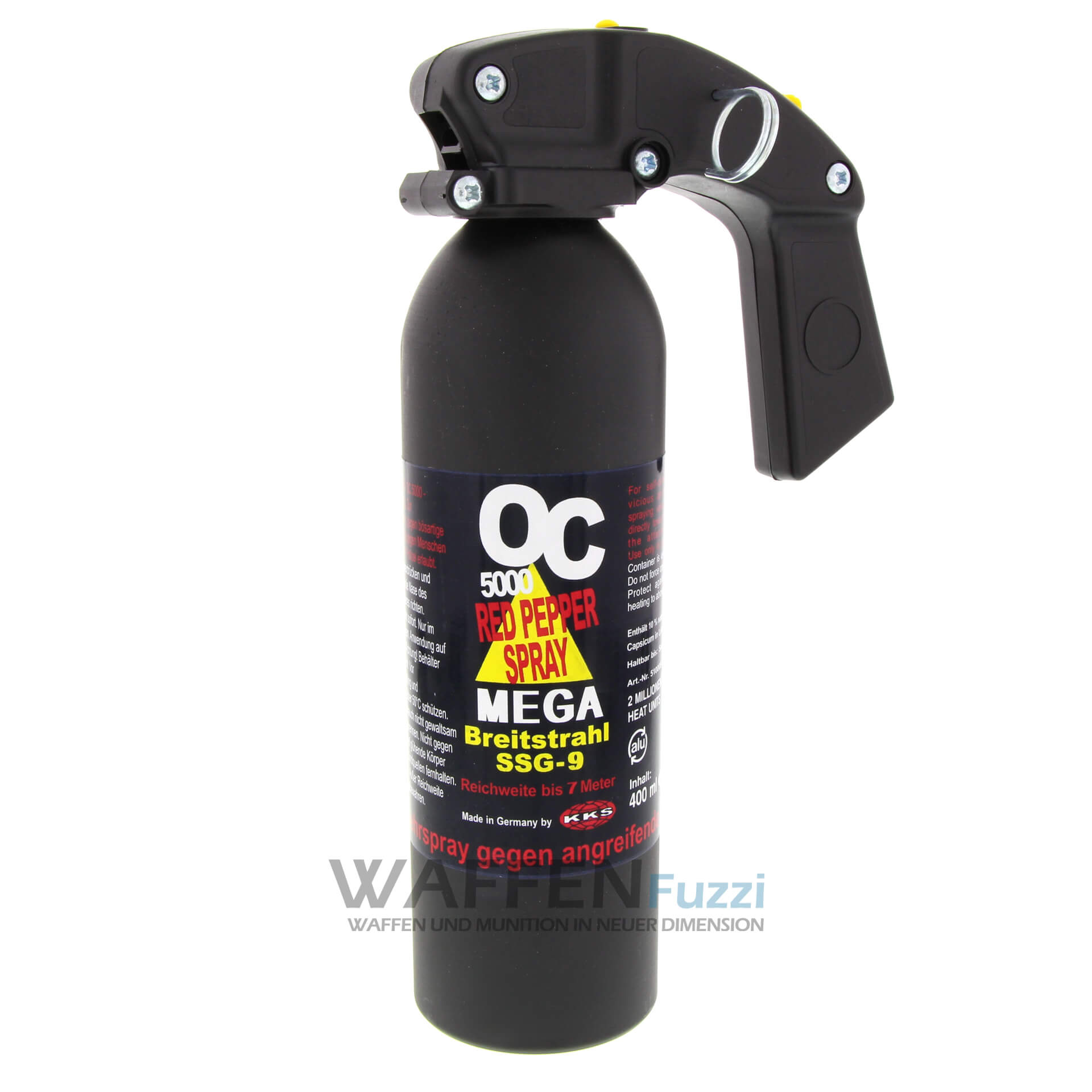 Mega Pfefferspray von KKS mit 400 ml Inhalt