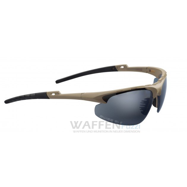 Apache-Swiss-Eye-Schiessbrille-braun Apache Schießbrille mit braunem Bügel inkl. 3 Wechselgläser Swiss Eye Optik