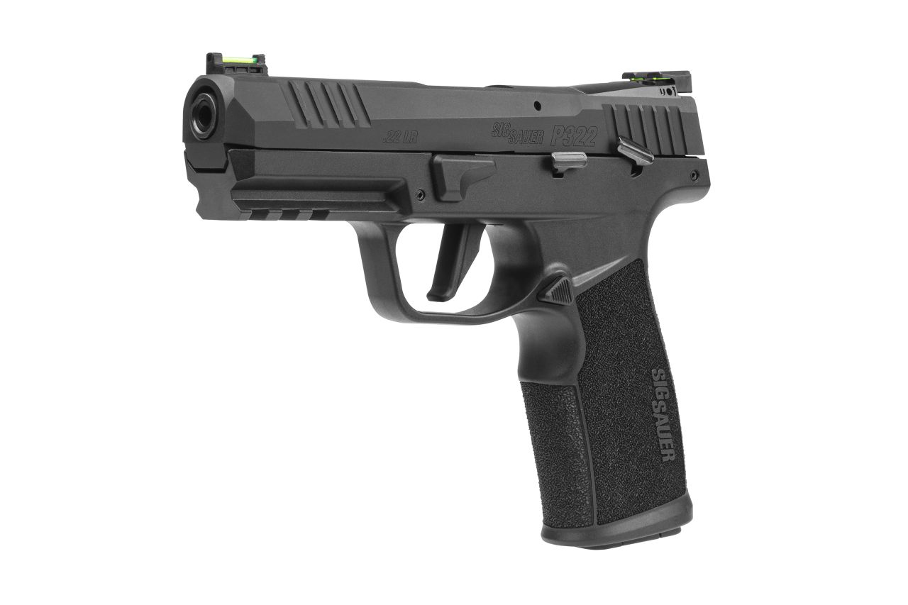 Sig Sauer P322 .22lr HV. Selbstladepistole I Fiberoptik I Kimme verstellbar I Carbon Lauf I Beidseitig bedienbare Elemente