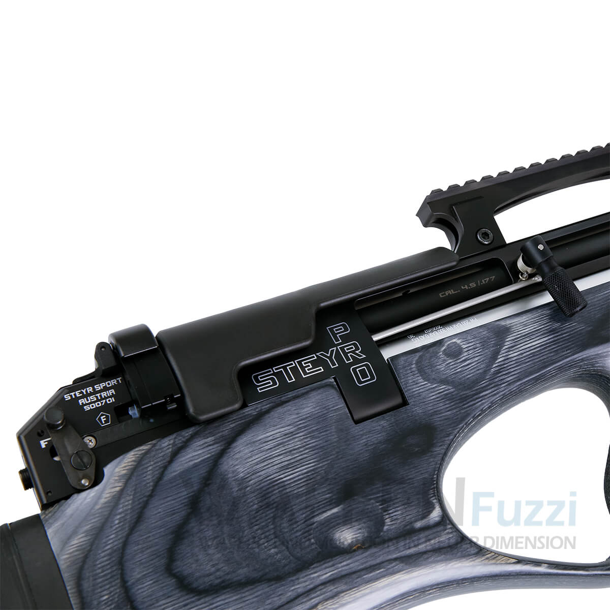 Steyr Pro X Scout Pressluftgewehr Bullpup Kaliber 4,5mm / 5,5mm Schihtholz Draufsicht