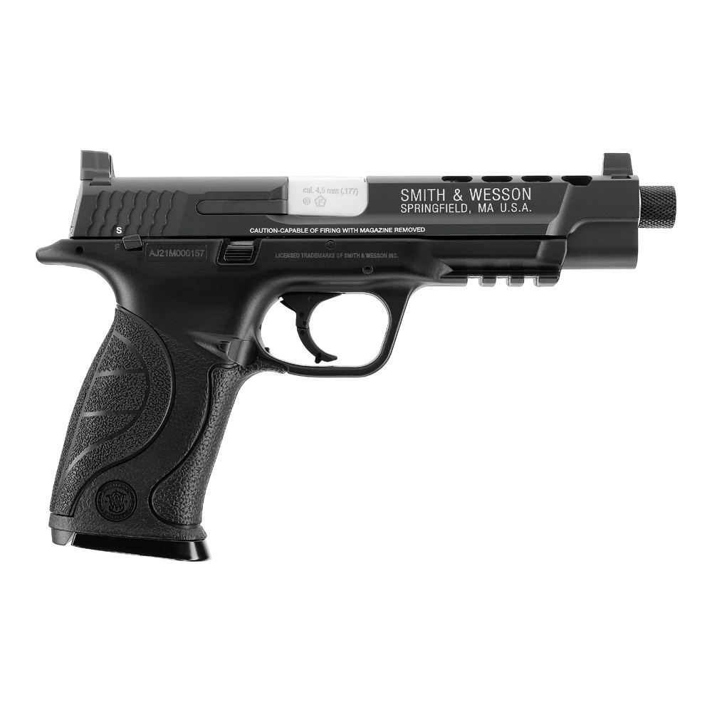 Smith & Wesson M&P9L 4,5mm BB CO2 Pistole mit originalen Markings + M14x1 Linksgewinde