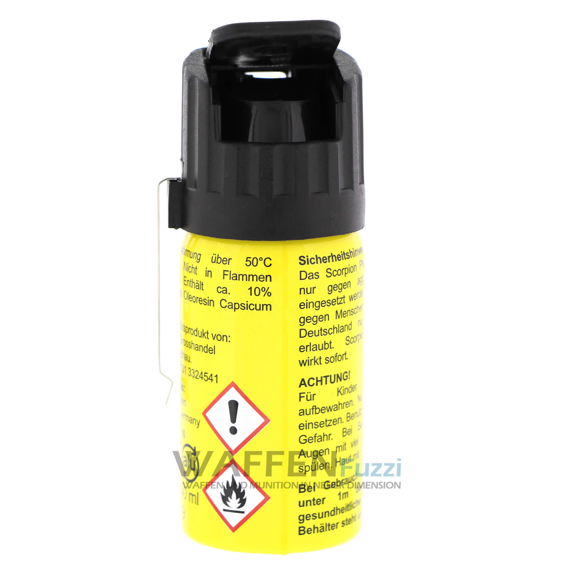 Pfeffergasspray mit Gürtelclip 40 ml