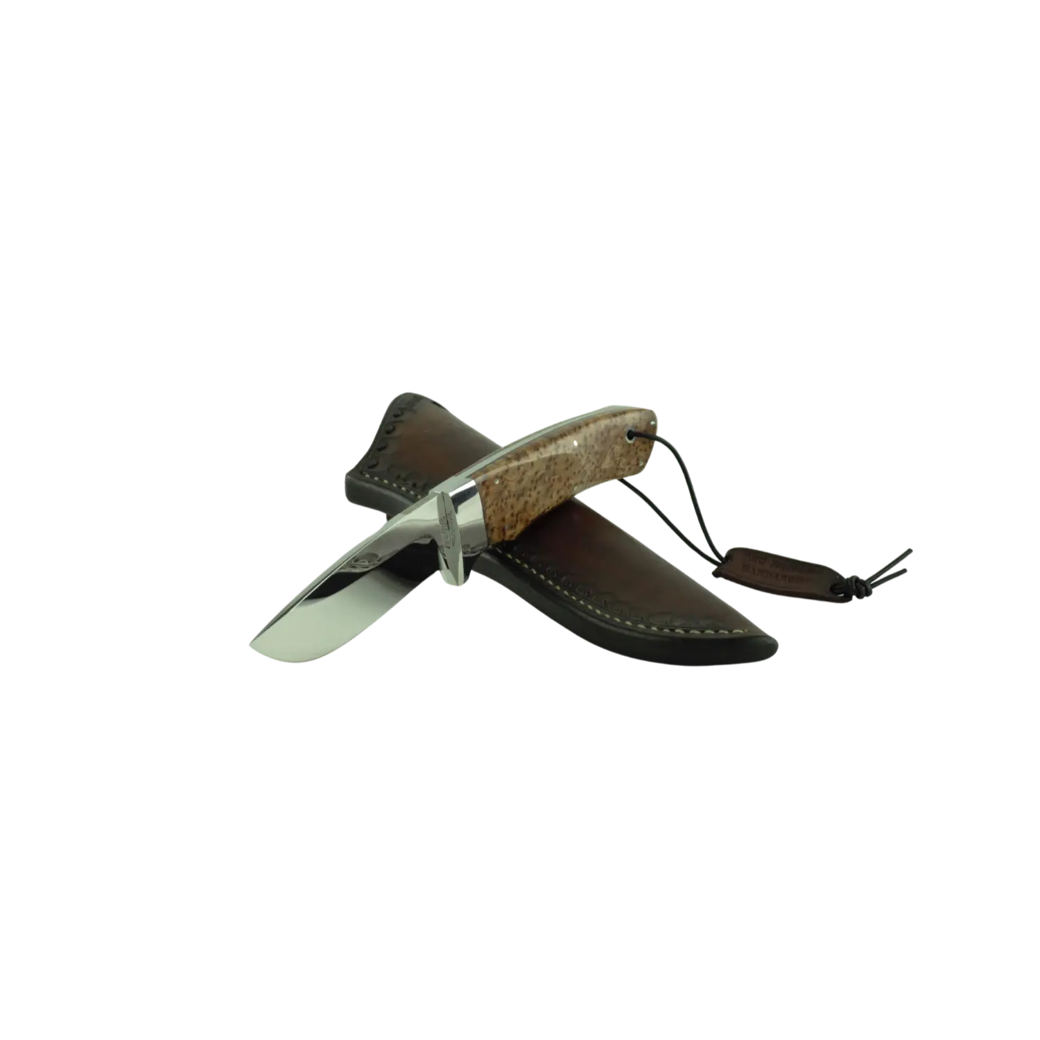 DNC Jagdmesser Modell SP5 / Thuja Böhler 440C DNC Jagdmesser SP5 durchgehende Klinge aus 440C Böhler Stahl mit brauner Lederscheide