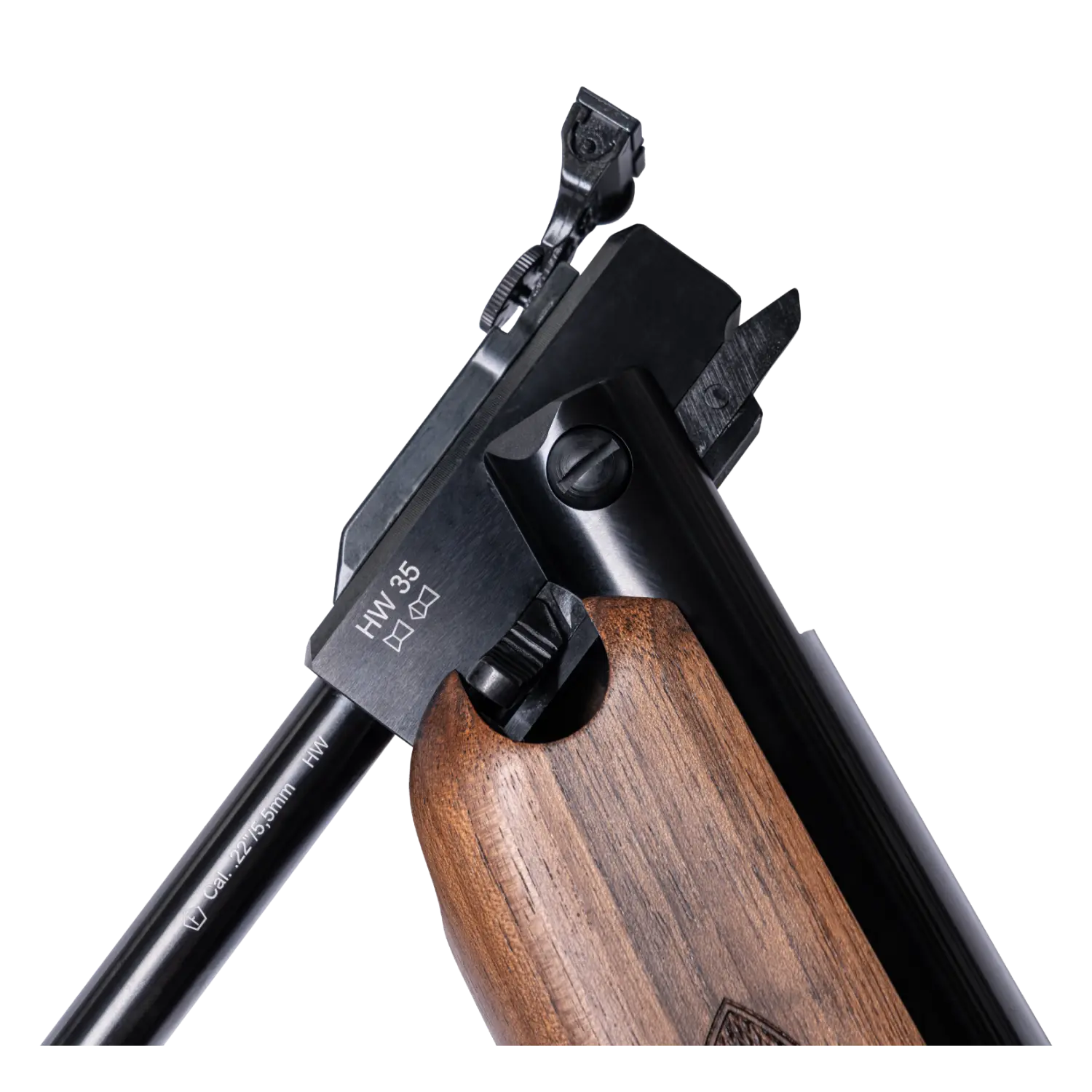 Weihrauch Luftgewehr Knickspann Luftgewehr HW35E mit braunem edlem Schaft