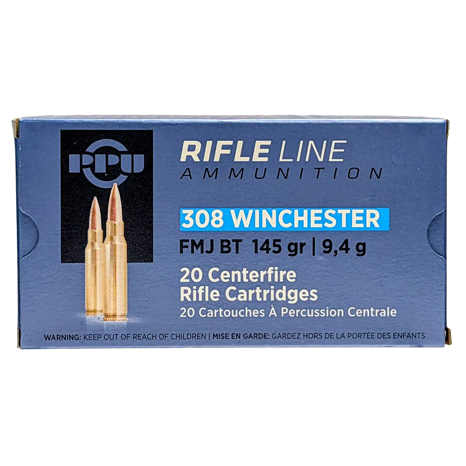 PPU Kaliber .308Win FMJ BT 145gr 20 Schuss