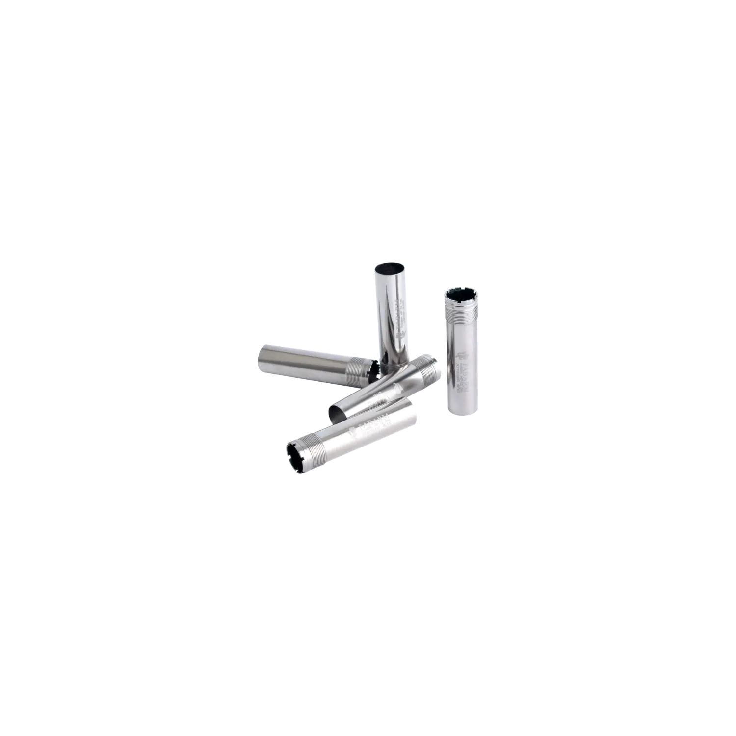 Vier silberne, zylindrische Fabarm Inner HP Choke Einsätze für Kaliber 12 Gauge mit Innengewinde