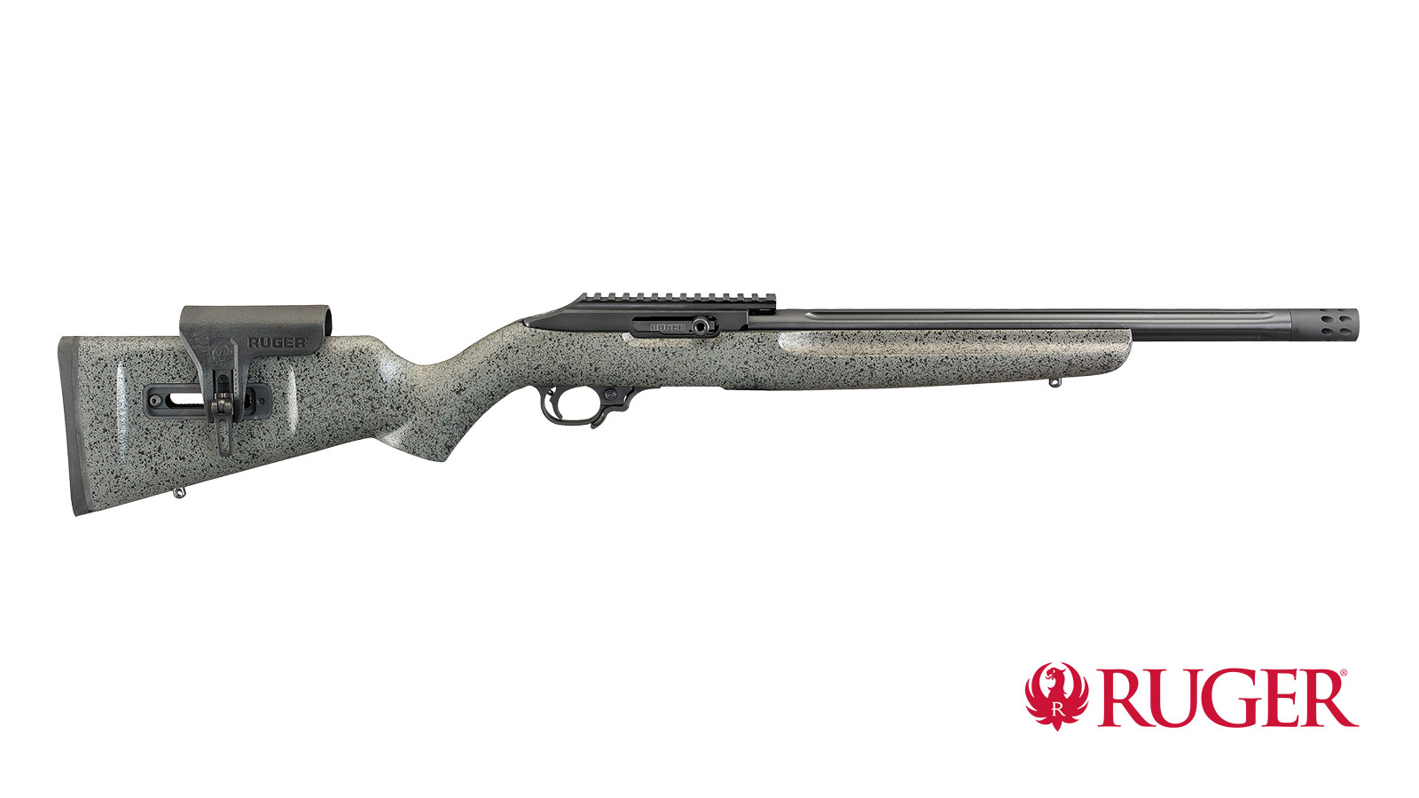 Ruger 10/22 Competition Grey Kaliber .22lr Selbstladebüchse 1/2“-28 I TX-Sportabzug Ruger 10/22 Competition Grey Kaliber .22lr Selbstladebüchse 1/2“-28 I TX-Sportabzug