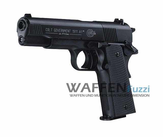 Colt Government 1911 A1 CO2 Pistole 4,5 mm Diabolo, brüniert