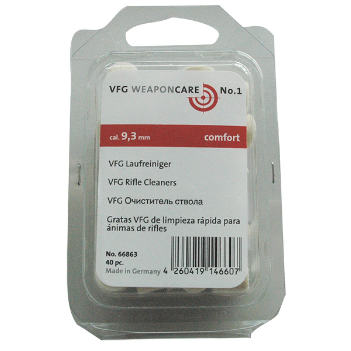 VFG Laufreiniger comfort 40St. - Kaliberauswahl 9mm I 9,3mm