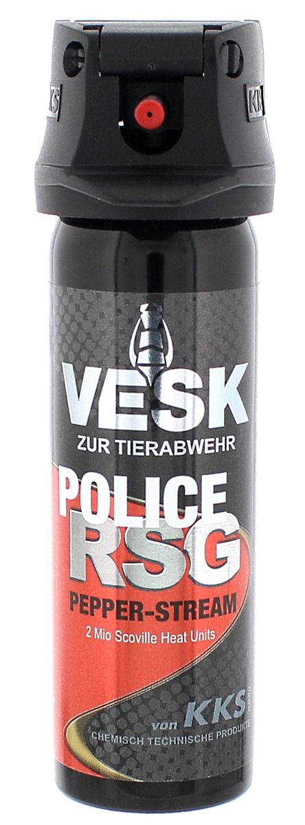 VESK-Stream-63ml Police RSG VESK 63ml Pfefferstream. Effektiver Selbstschutz mit über 2 Mio. Scoville