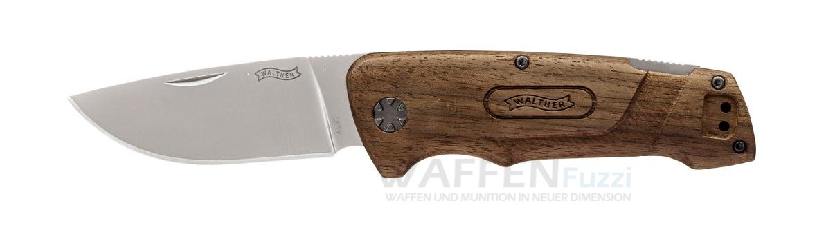 Walther-BWK2 Walther Taschenmesser BWK2 Klinge aus 440C Stahl Blue Wood Knife Jagdmesser