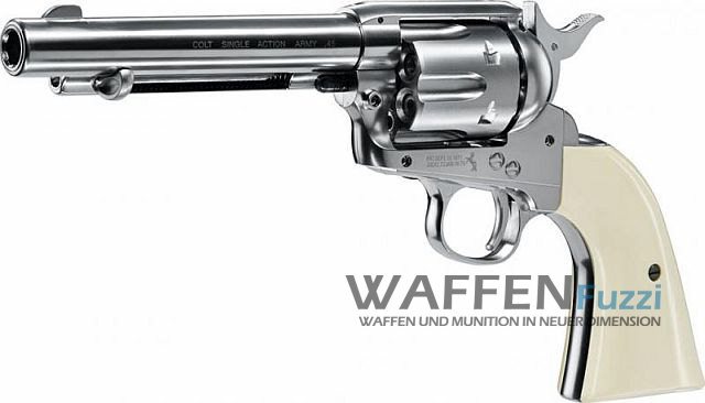 co2-revolver-colt-single-action-army45-co2-revolver-vernickelt Colt Single Action Army 45 CO2 Waffe 4,5 mm BB, nickel