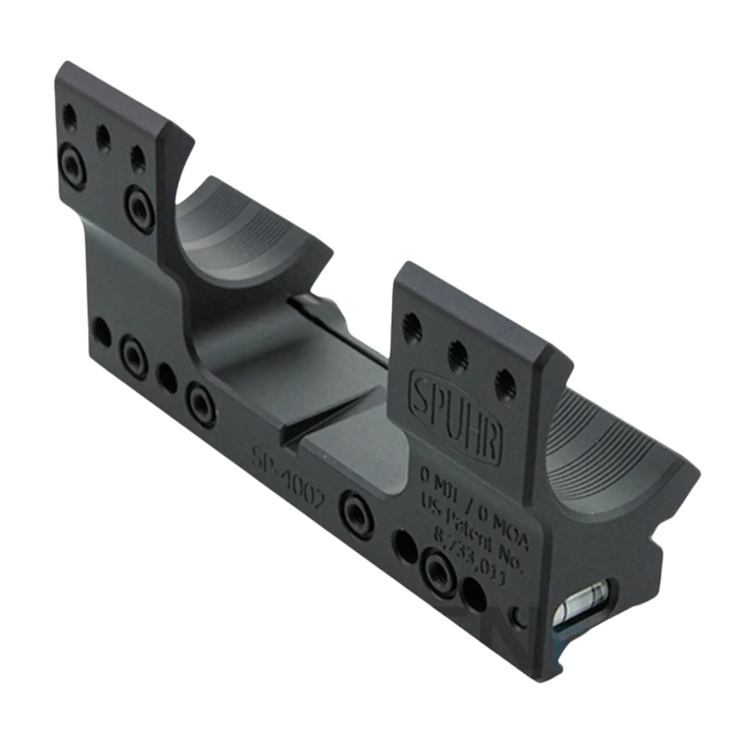 Spuhr Blockmontage 34 mm in Schwarz, präzis und robust für optimale Waffenzubehörmontage.