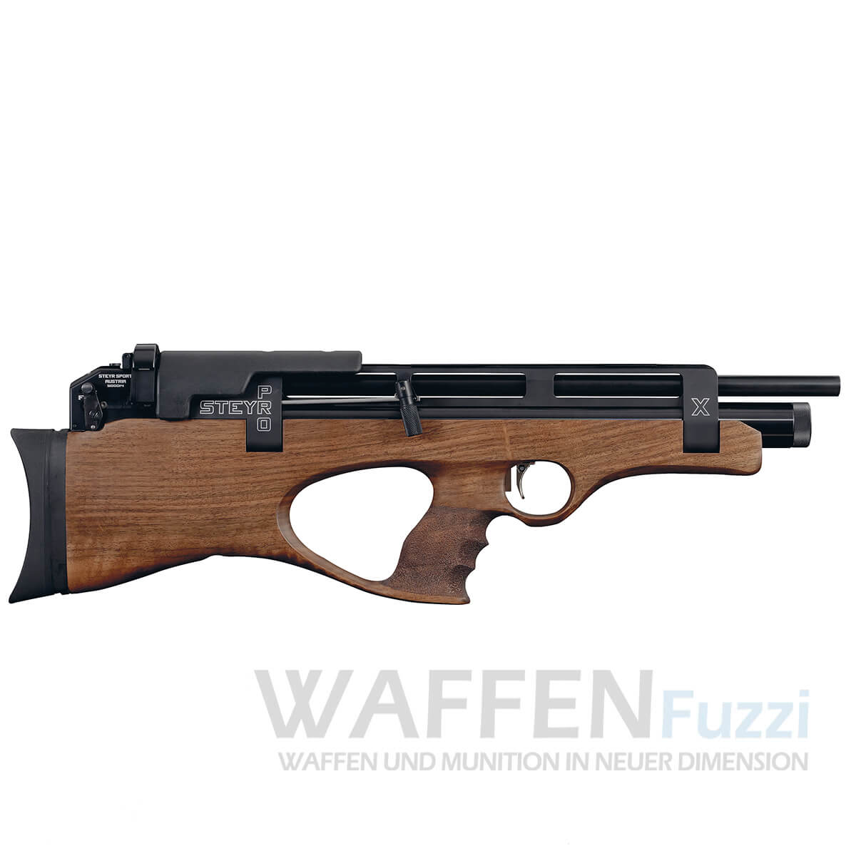 ProX-Scout-seitlich-gerade-CMYK7NWTXB5PckKck Steyr Pro X Scout Pressluftgewehr Bullpup Kaliber rechts