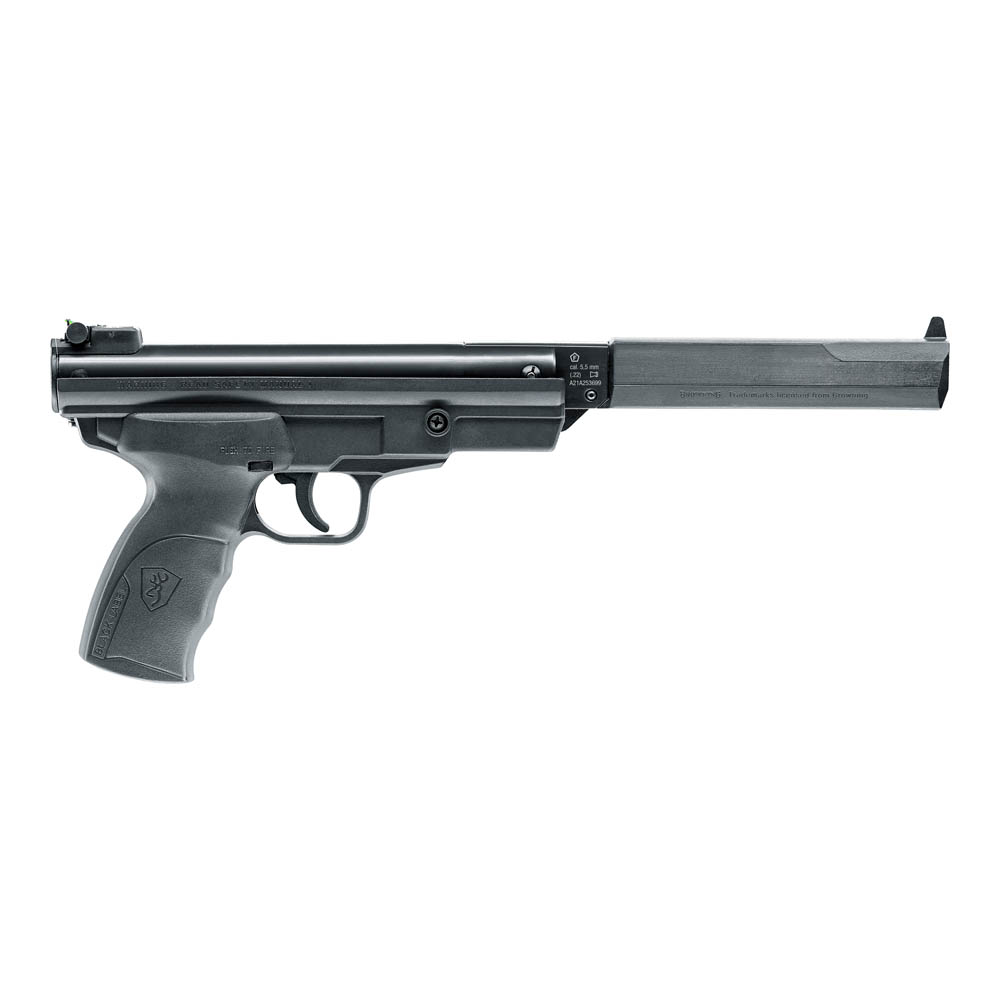 Buck-Mark-BLK-Browning-Kaliber-5-5mm Luftpistole im Kaliber 5,5mm. Die Browning Buck Mark Magnum BLK für ein erstklassiges Schussbild