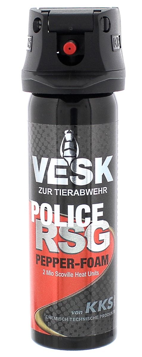 Police RSG VESK 63ml Pfefferschaum. Maximaler Selbstschutz mit über 2 Mio. Scoville 