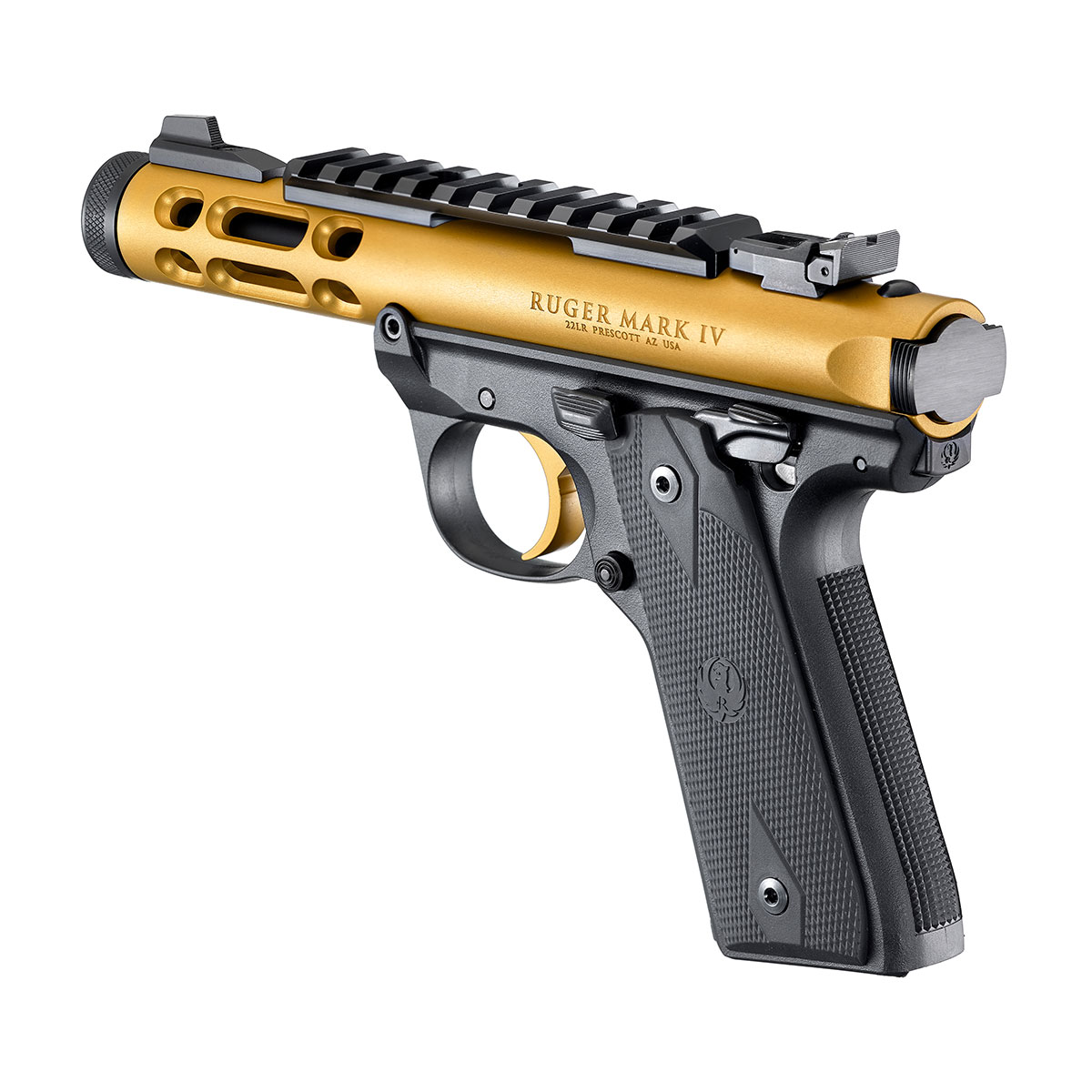 Ruger Mark IV 22/45 Lite Gold BLK 4,4" Kaliber .22lr Ruger Mark IV 22/45 Lite Gold BLK 4,4" Kaliber .22lr