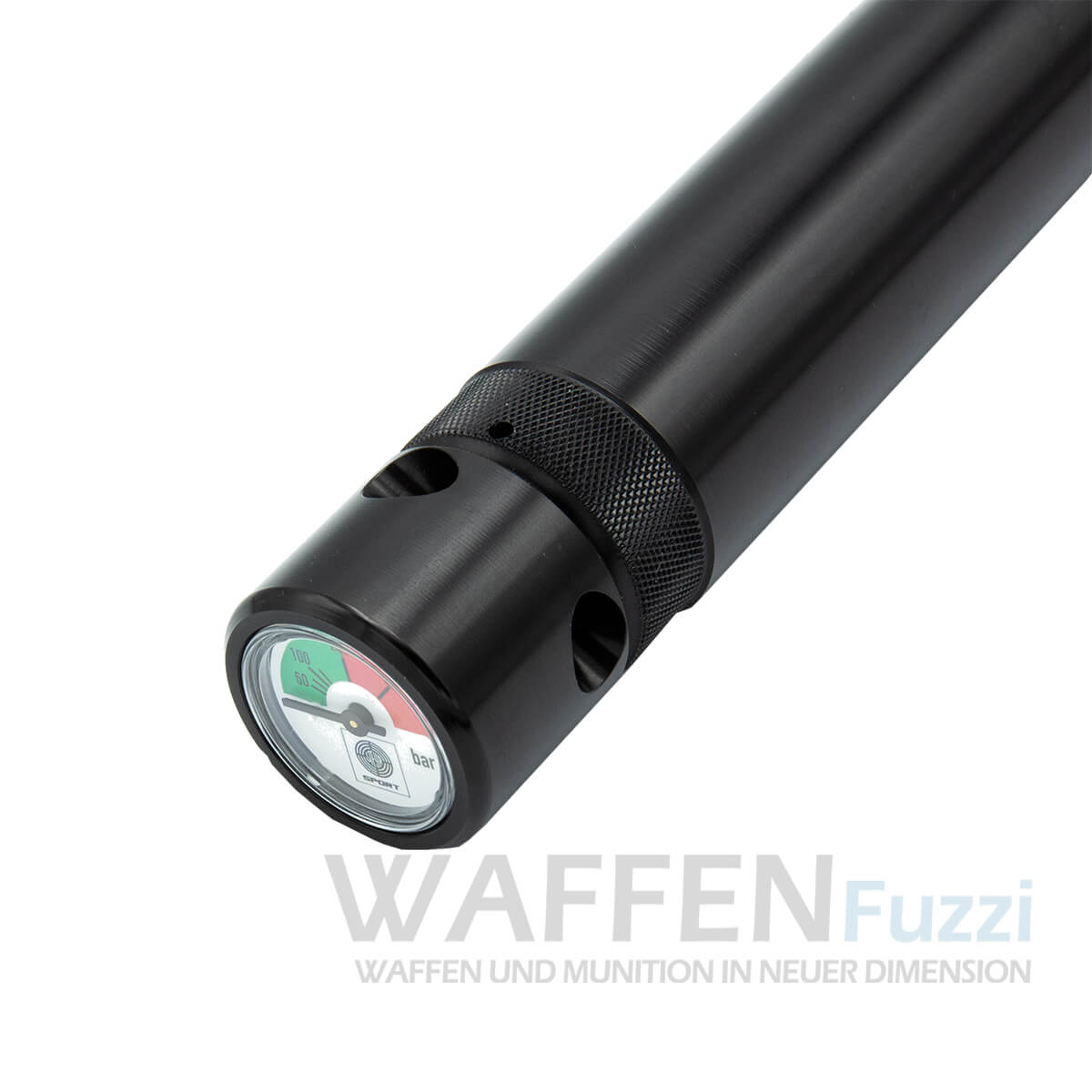 Kartusche-Pressluft-f-r-Weihrauch-mit-Quickfill Kartusche für Weihrauch HW100 mit Manometer und Quickfill-Anschluss