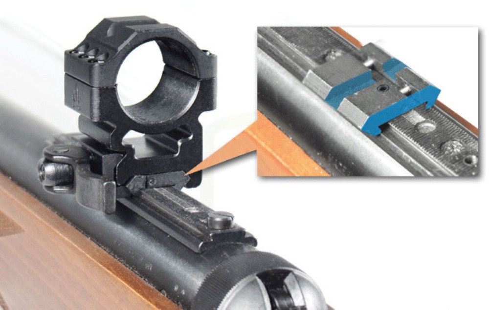 UTG .22/Airgun auf Picatinny/Weaver Low Pro Snap-in Adaptor