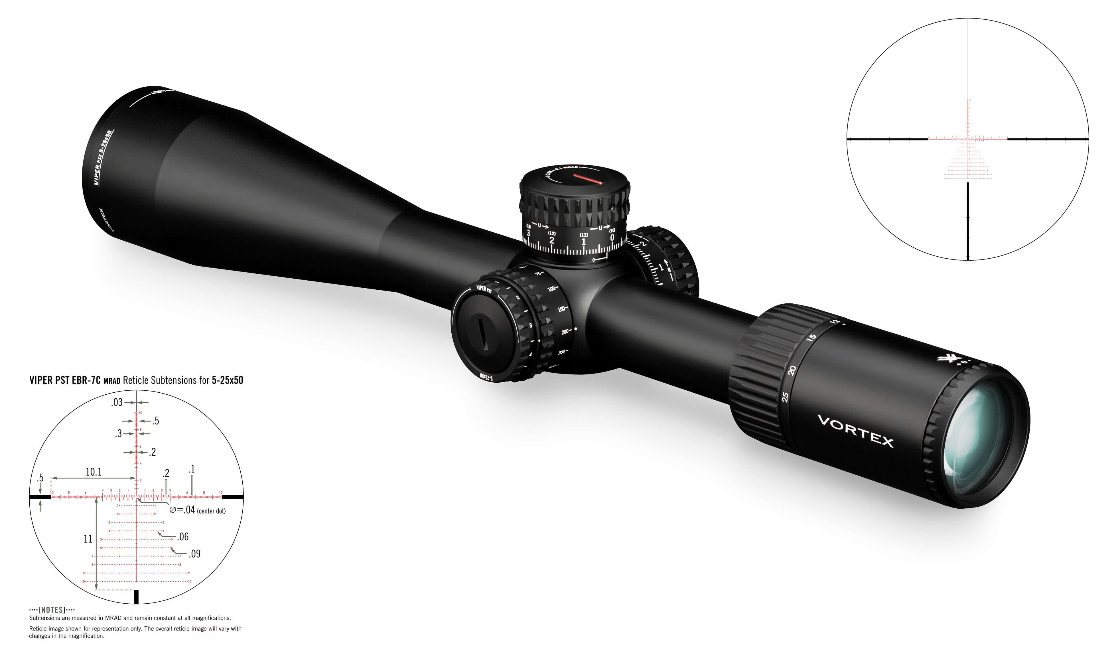 Vortex Zielfernrohr Viper PST Gen II 5-25x50 MRAD FFP