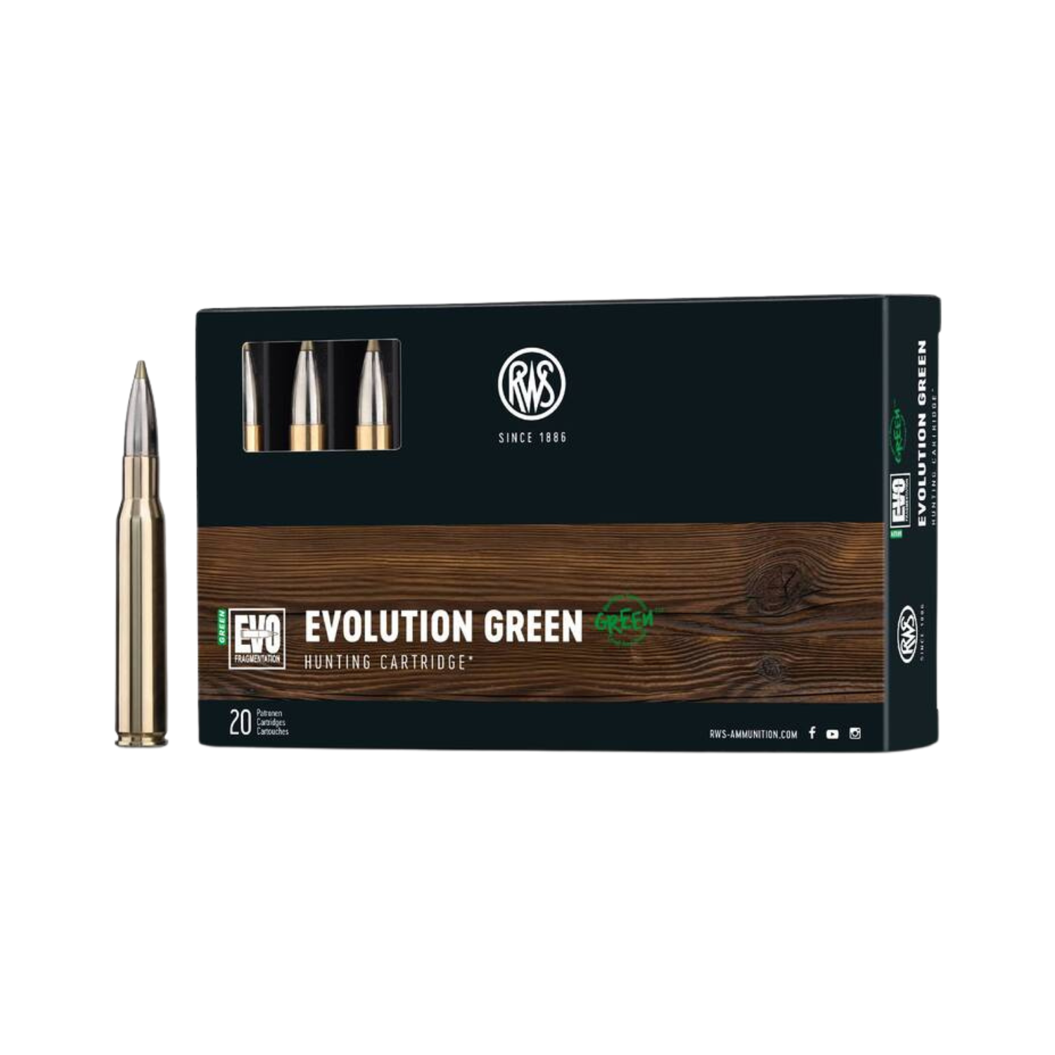 RWS EVO GREEN Kaliber .30-06. 20 Schuss 139grs