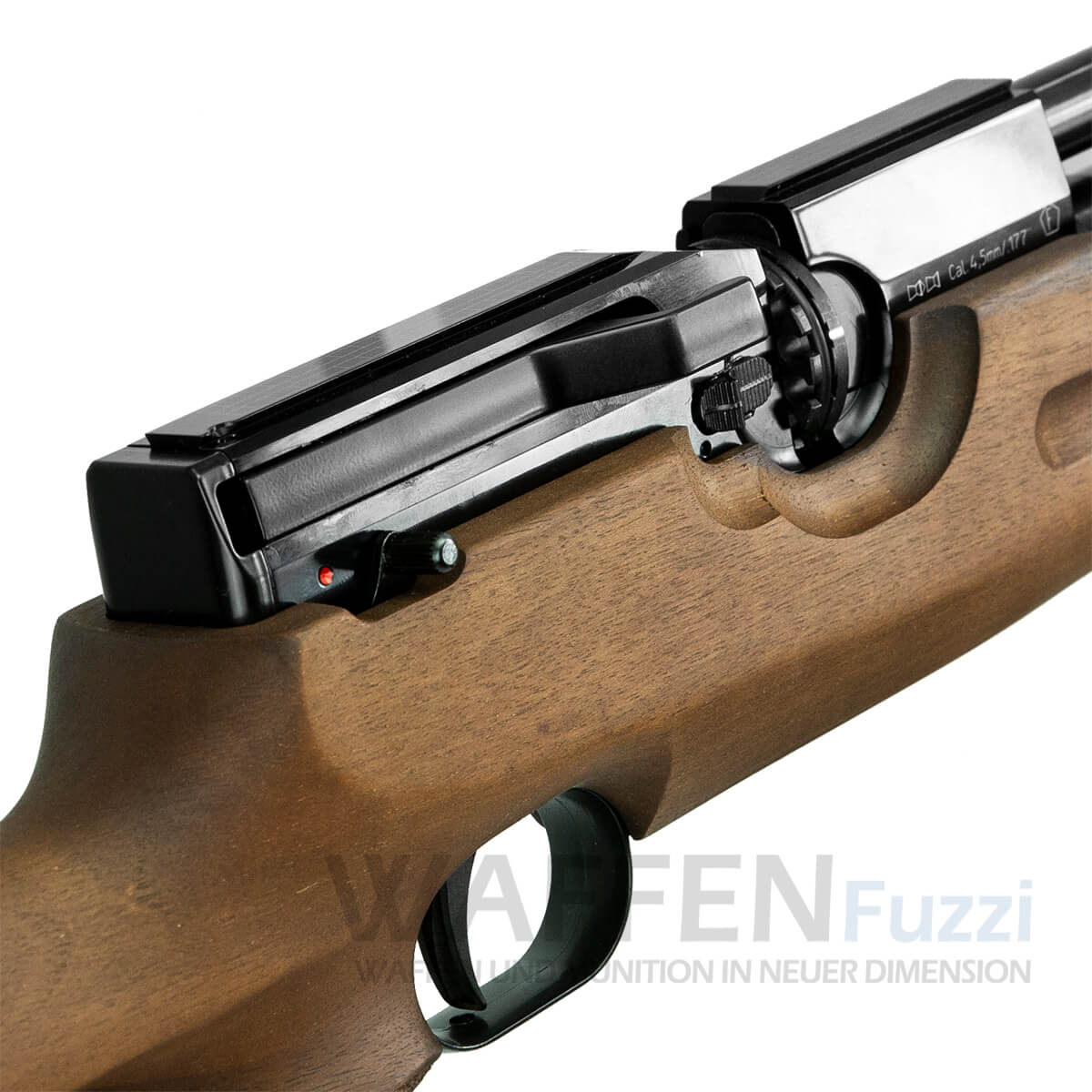 PP2_0059-copy Pressluftgewehr Weihrauch HW 100 T Lochschaft Holz Kaliber 4,5mm / 5,5mm Diabolo