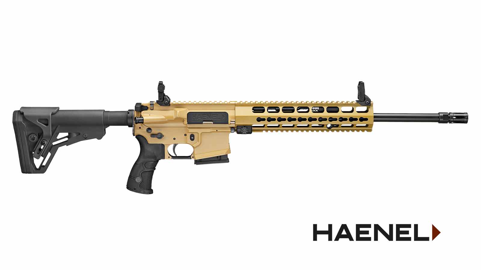 Haenel-CR223-Sand-16-65Zoll SLB Haenel CR223 16,65Zoll Matchabzug / Direktabzug mit langem Handschutz