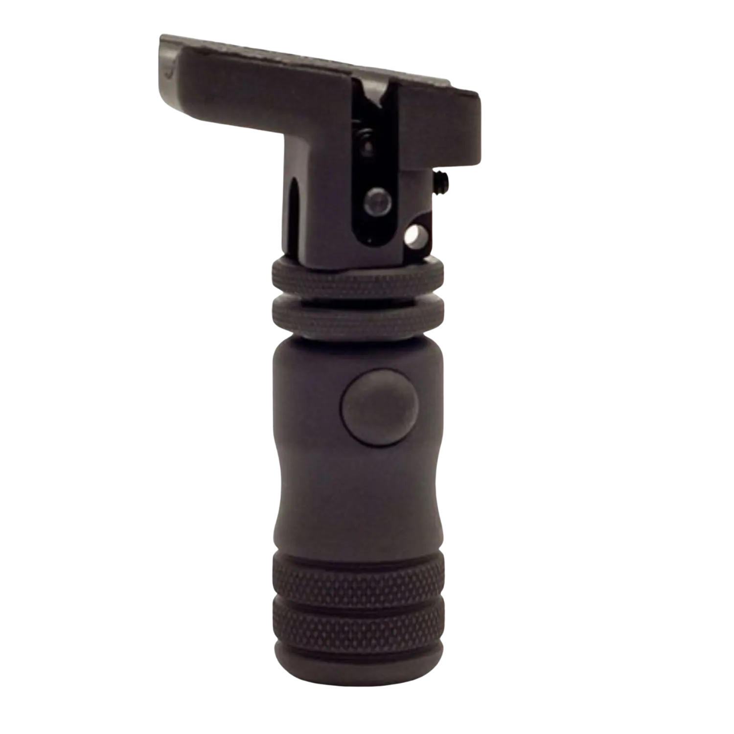 ACCU-SHOT Sling Stud Standard Range Monopod BT04-QK Schwarzer Monopod-Griff mit Knopf und Halterung oben, zylindrisch mit geriffeltem unteren Teil.